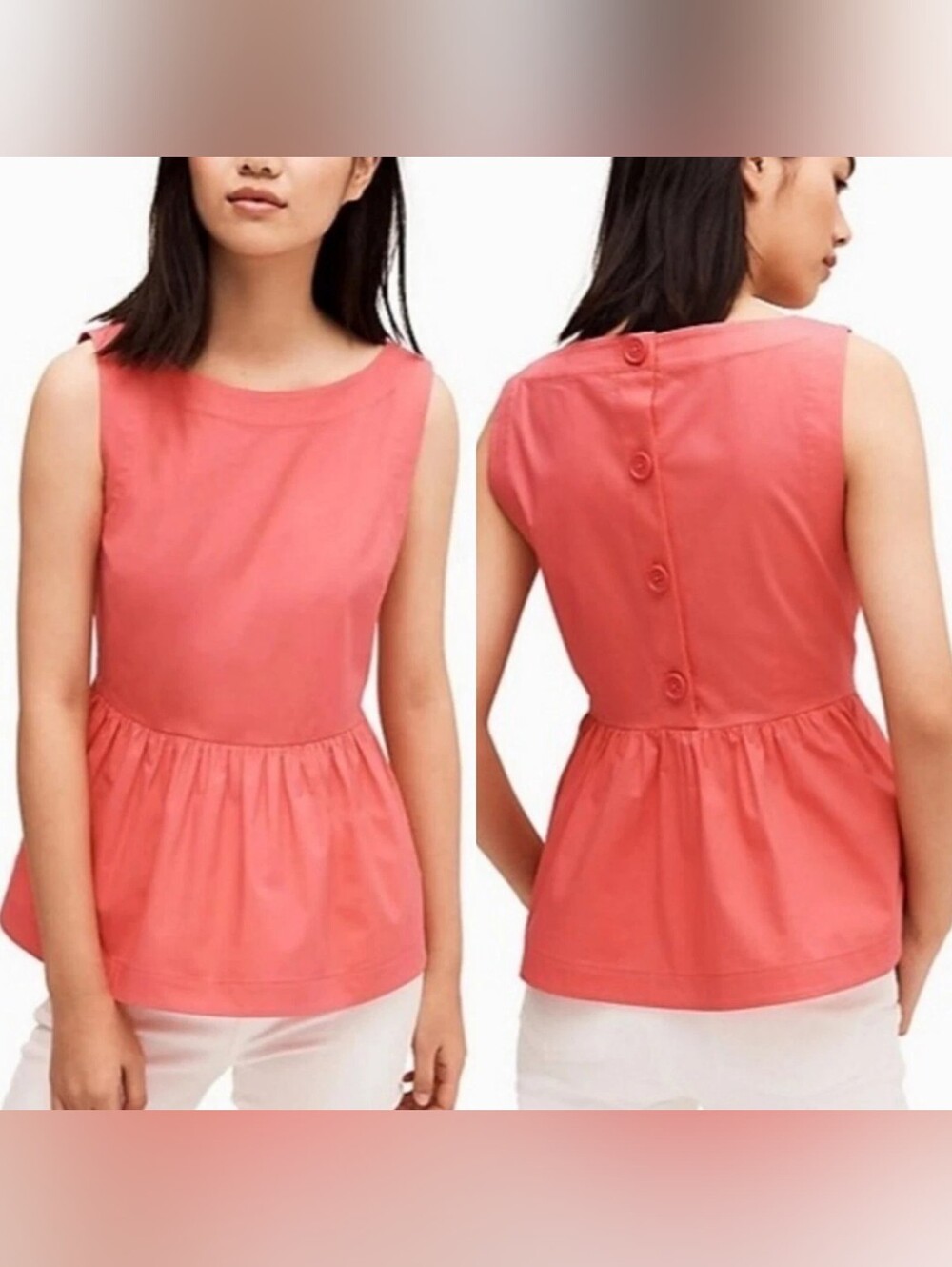 Kate Spade Pink Peplum Top